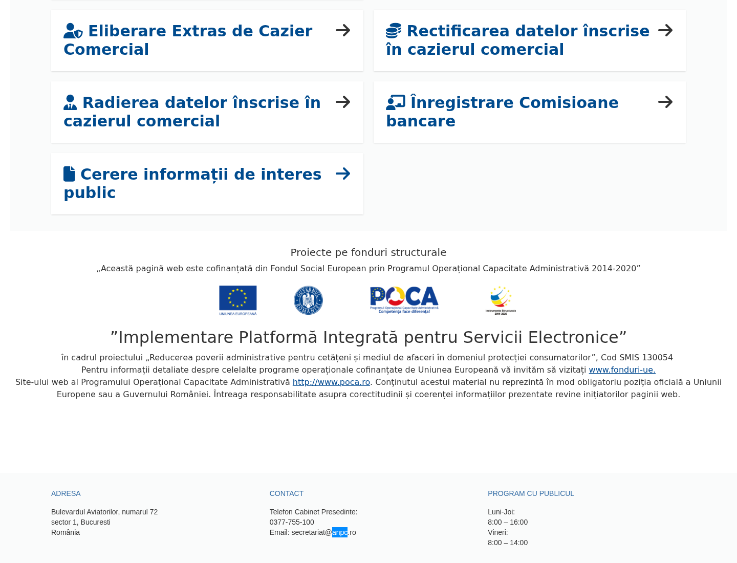 Portalul electronic ANPC