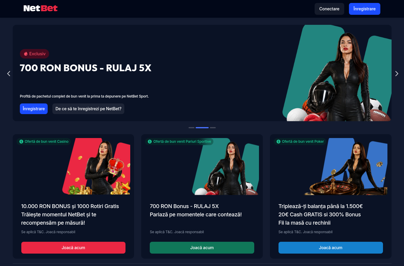 Pagina oficială NetBet România